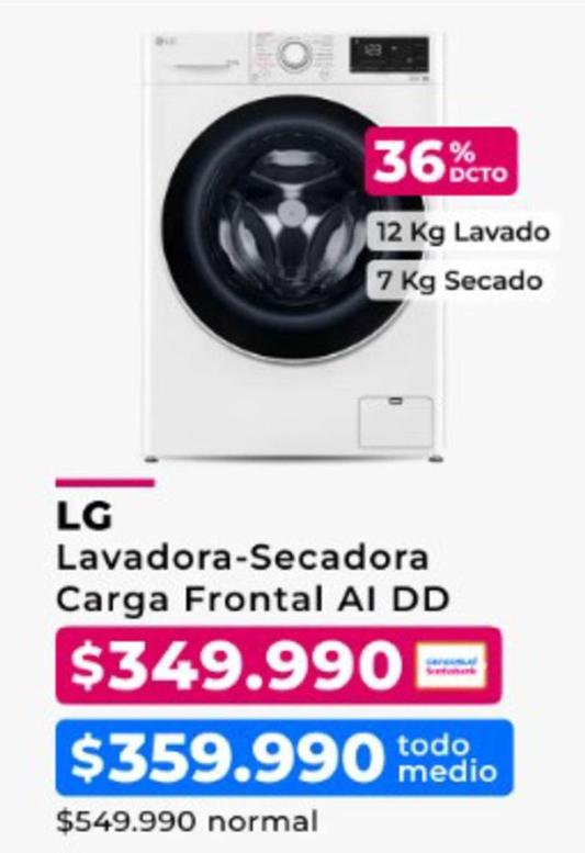 LG - Lavadora-secadora Carga Frontal Al Dd