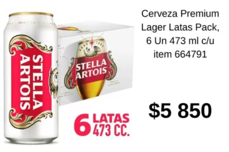 Stella Artois - Cerveza Premium Lager Latas Pack