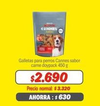 Cannes - Galletas Para Perros  Sabor Carne Doypack