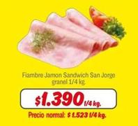 San Jorge - Fiambre Jamon Sandwich