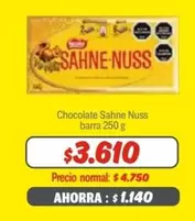 Sahne Nuss - Chocolate Barre