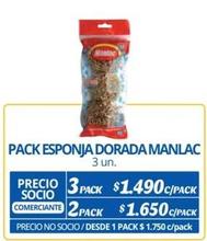 Dorada - Pack Esponja  Manlac