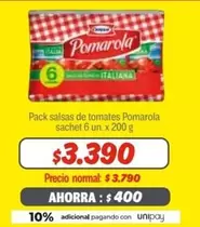 Pomarola - Pack Salsas De Tomates Sachet 6 Un