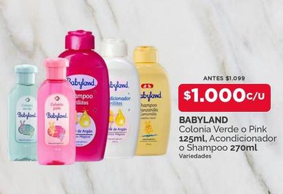 Babyland - colonia verde o pink 125ml, acondicionador o shampoo 270ml