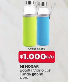 Mi Hogar - Botella Vidrio Con Funda
