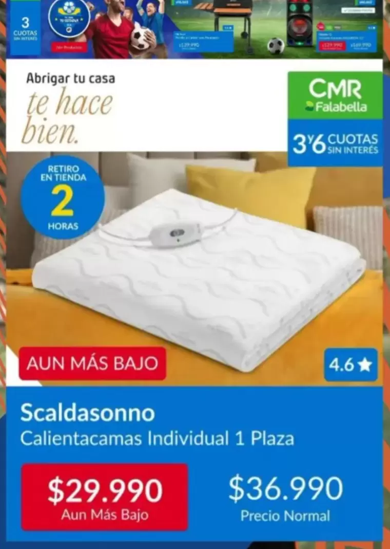 Falabella - Cmir - Scaldasonno Calientacamas Individual 1 Plaza