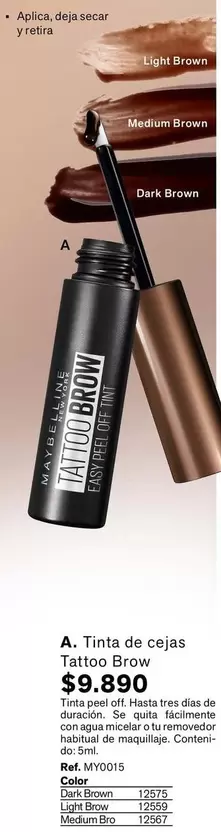 Maybelline - Ketch - Tinta De Cejas Tattoo Brown