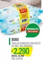 Bubu - Toallas Humedas Con Aceite De Emu