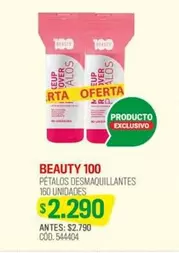 Beauty 100 - Petalos Desmaquillantes