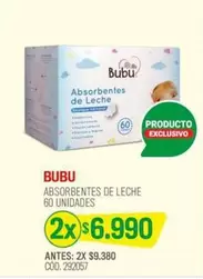 Bubu - Absorbentes De Leche