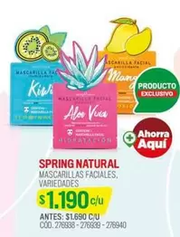 Spring Natural - Mascarillas Faciales