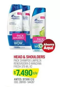 Head & Shoulders - Pack Shampoo Limpieza Renovadora O Manzana Fresh