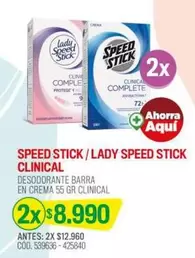 Lady Speed Stick -  Clinical