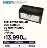MegaBright - Reflector Solar Con Sensor De Movimiento