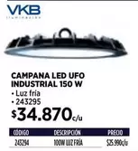 Vkb - Campana Led Ufo Industrial 150 W