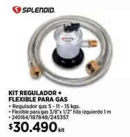 Splendid - Kit Regulador + Flexible Para Gas