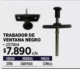 Trabador De Ventana Negro