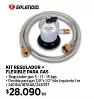 Splendid - Kit Regulador + Flexible Para Gas
