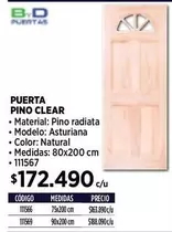 Asturiana - Bvd - Puerta Pino Clear