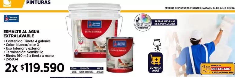 Sherwin Williams - Espattel Al Agua Extralavable