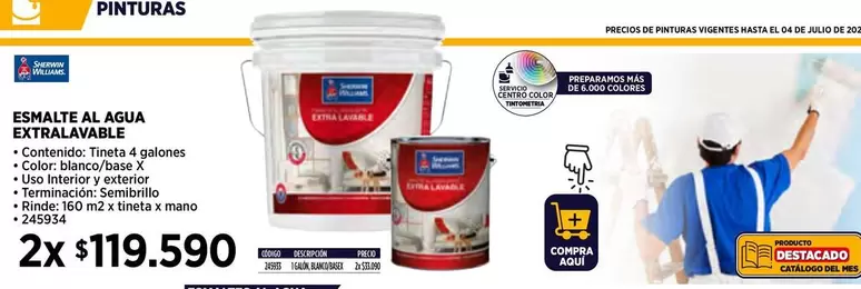 Sherwin Williams - Espattel Al Agua Extralavable