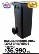 120 - Rey - Basurero Industrial  Lt Gris/Verde
