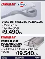 CINTA SELLADORA POLICARBONATO