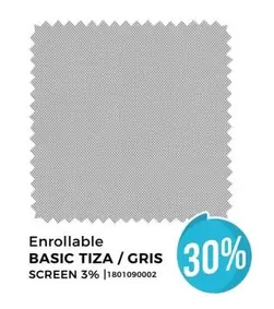 Enrollable Basic Tiza / Gris Screen 3%