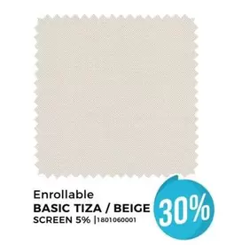 Enrollable Basic Tiza / Beige Screen 5%