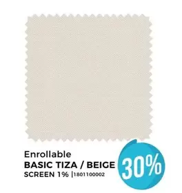 Enrollable Basic Tiza/Beige Screen 1%