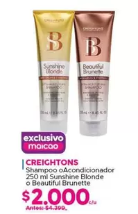Creightons - Shampoo O Acondicionador 250ml Sunshine Blonde O Beautiful Brunette