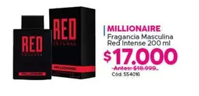 Millionaire - Fragancia Masculina Red Intense