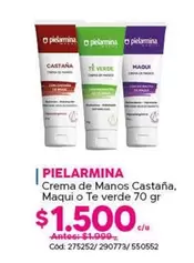 Pielarmina - Crema De Manos Castaña, Maqui O Te Verde