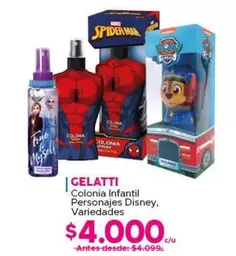 Gelatti - Colonia Infantil Personajes Disney