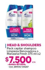 Head & Shoulders - Pack Capilar Shampoo Limpieza Renovadora O Manzana Fresh