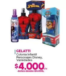 Gelatti - Colonia Infantil Personajes Disney