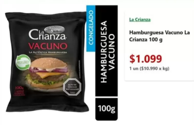 La Crianza - La crianza - Hamburguesa Vacuno