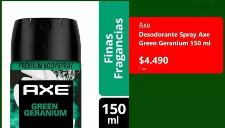 Axe - Desodorante Spray Green Geranium 150ml
