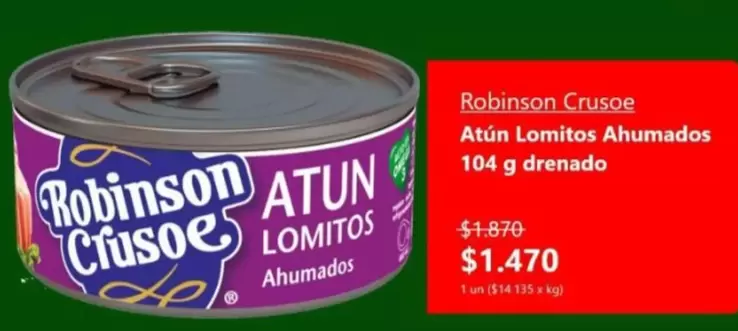 Robinson Crusoe -  Atun Lomitos Ahumados