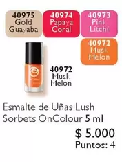 Gold - Esmalte De Unas Lush Sorbets Oncolour 5 Ml
