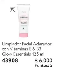 Limpiador Facial Aclarador Con Vitaminas E & B3 Glow Essentials