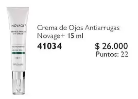 Novage - Crema De Ojos Antiarrugas + 15 Ml