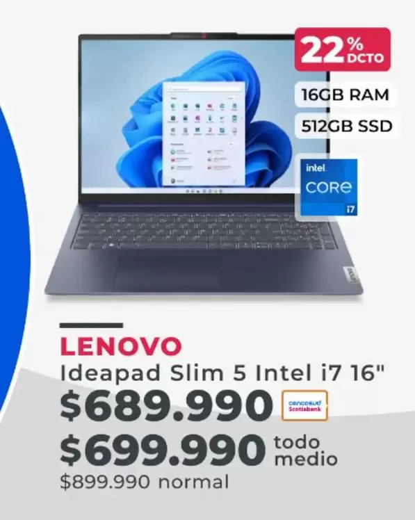 Lenovo - Ideapad Slim 5 Intel I7 16"