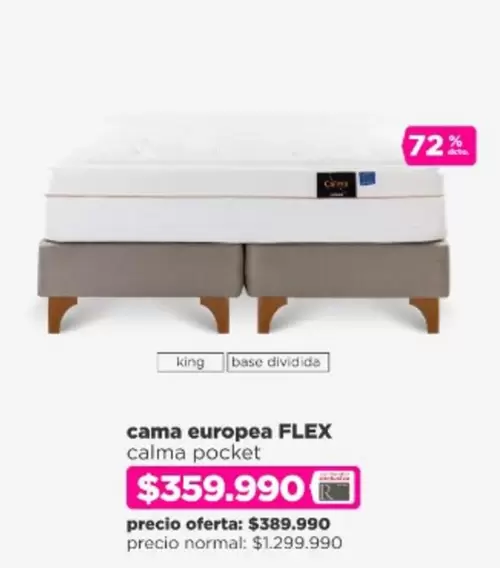 Flex - Cama Europea Calma Pocket
