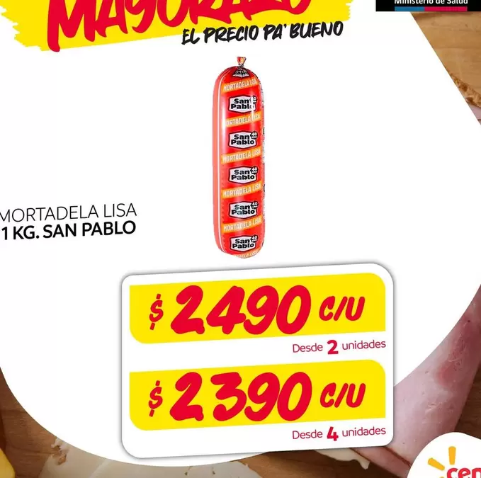 San Pablo - Mortadela Lisa 1 Kg.