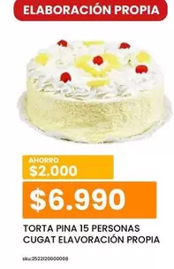 Cugat - Torta Pina 15 Personas  Eladoracion Propia