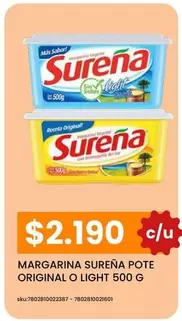 Sureña - Suzena - Margarina Potè Original O Light