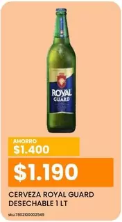 Royal Guard - Royal - Cerveza Guard Desechable