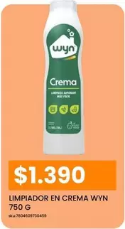 Wyn - Limpiador En Crema