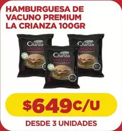 La Crianza - Hamburguesa De Vacuno Premium